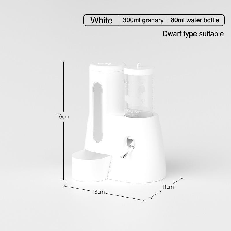 High Volume Leak-Proof Golden Bear Hamster Food Dispenser with Auto Water Fountain Pet Supplies