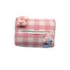 Cartoon Bear & Bunny Plaid Tissue Box for Car Seat Back, Armrest, or Sun Visor