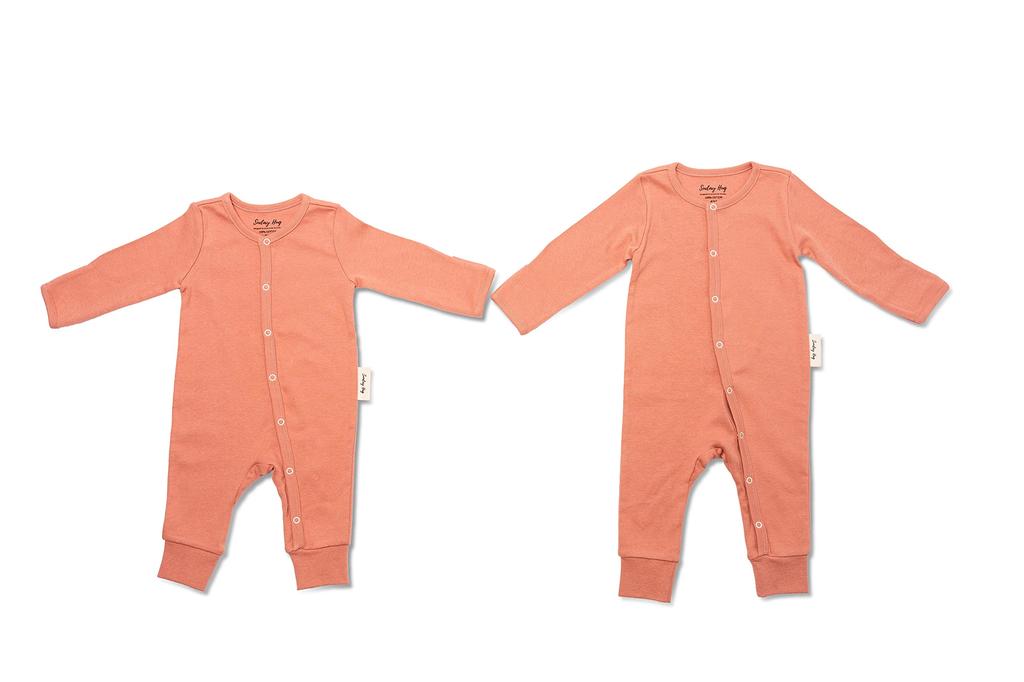 Romper Long Sleeve Pajamas for Babies and Light 3M [Sunday Hug] Toddlers, Coral,