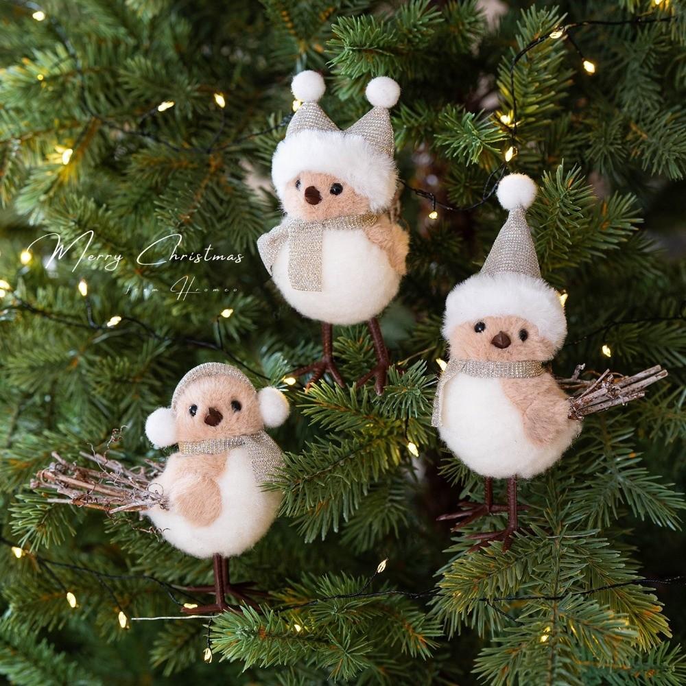 Julpynt Liten Fågel Docka Söt Julgransdekor Trendig Julgranshänge Julpynt