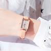 Ladies Glitter Small Square Watch Student Simple Belt Waterproof Quartz Watch Rose Gold Calendar Student Watch