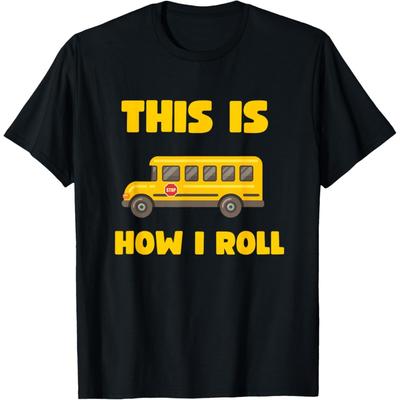 This Is How I Roll School Bus Toddler Kids Boys 5T 4T 3T T-Shirt