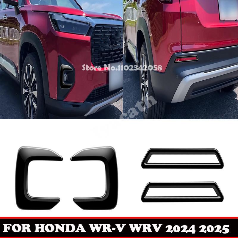 For HONDA WR-V WRV 2024 2025 ABS black Front rear bumper Fog Light Frame Decoration foglamp Cover Trim Car Exterior Accessories