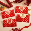 4pcs/set Blessing Words Red Pocket Cartoon Money Gift Envelope Cute Lucky Money Bag  Spring Festival