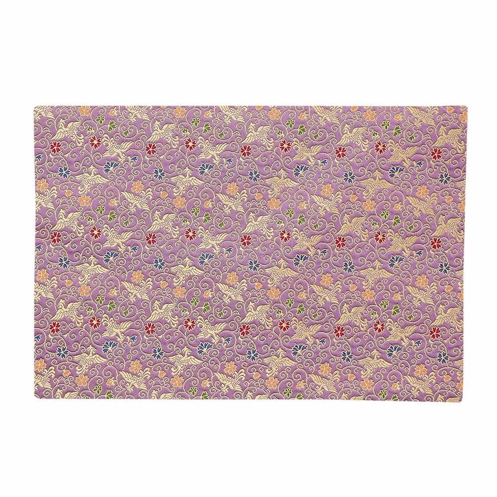 Naamukuma-chan Kobo Phoenix Pattern Sutra Desk Cover, High-Quality Kyoto-Style Brocade Rug, Flame-Retardant, Size 35cm X 51cm (Size 20, 005, Fuji)
