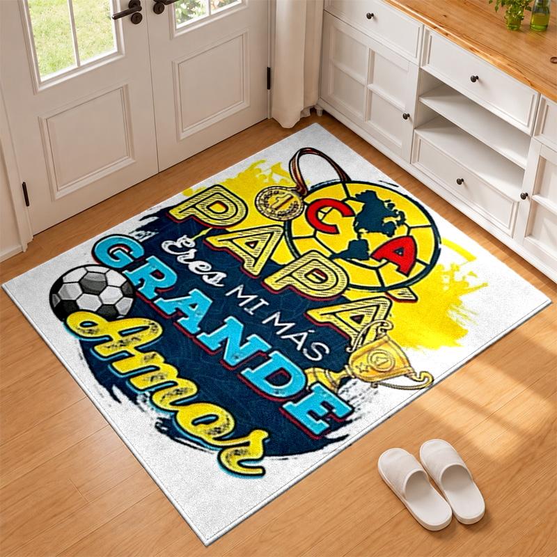 Club America Carpet Door Mat for Living Room or Bedroom Protective Mat Under Chair Office Decoration Christmas Gift Birthday Present