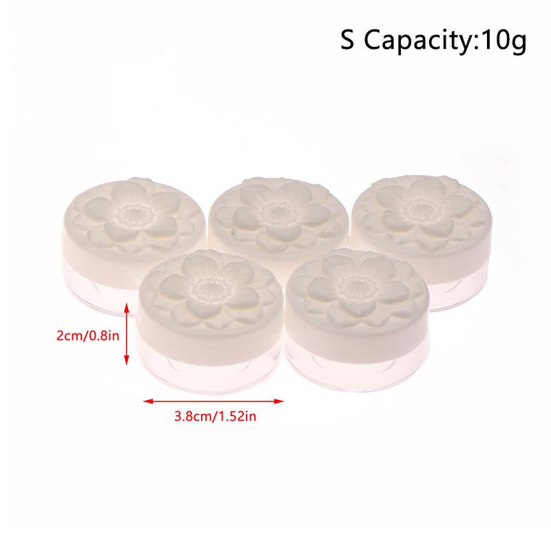 

5 шт. 10/15/20 г прозрачная баночка для крема мини-косметические флаконы контейнеры прозрачный горшок для дизайна ногтей маленькая прозрачная банка жестяная банка для бальзама S/10g белый