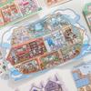 Miniatuur Dierentuin 3D Landschapstickers voor Kinderdagboeken - Wild Sterrenlantaarns & Gezellige Hut Thema