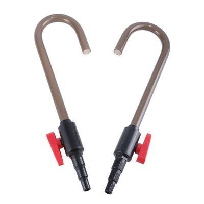 Aquarium Water Changer Hook Pipe Manual Tool for Tanks Water Exchange Tool with Hook Shape Prevents Backflow