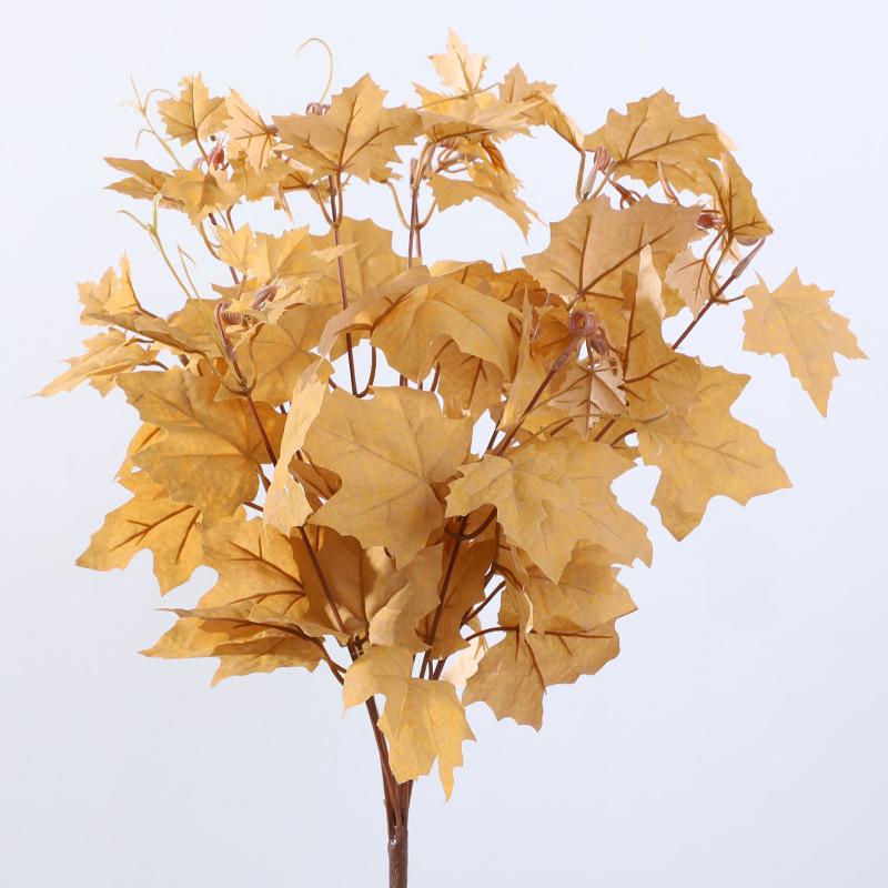 Simulation Leaves Wedding Decoration Bundle Maple Leaf Wedding Simulation Flowers Suspended Ceiling Road Flower Simulation Plants