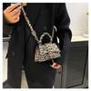 Mini Leopard Print New European and American Retro Fashion Casual Portable Shoulder Small Square Bag Personalized Foreign Style Female A