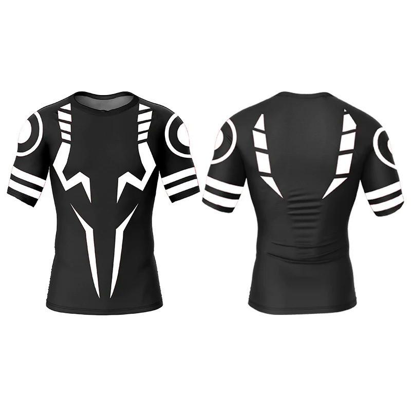 Anime Jujutsu Kaisen 3D Print Compression Shirts for Men Gym Workout Fitness Undershirt Athletic Quick Dry T-Shirt Tees Tops