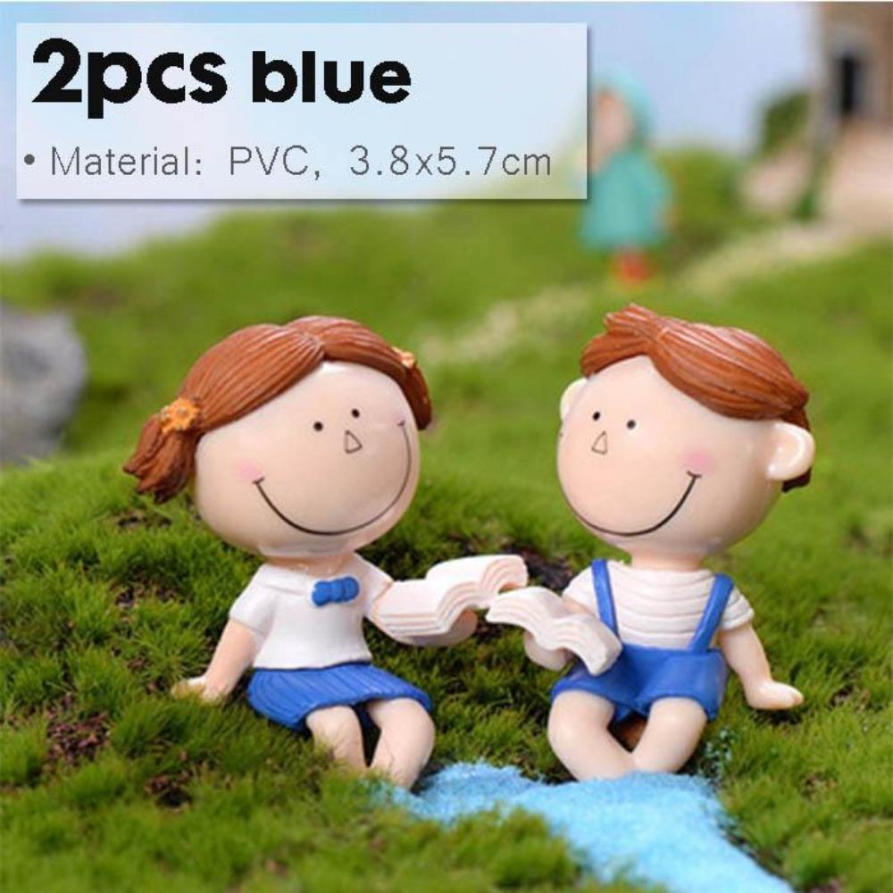 New Lovers Figures Couple Miniature Home Decor People Boy Girl Model Princess Fairy Gnome Valentine's Day Gift Dollhouse