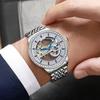 Top Brand Zircon Dial Skeleton Mechanical Men's Watches Waterproof Luxury Sport Automatic Male Wristwatch Relogio Masculino