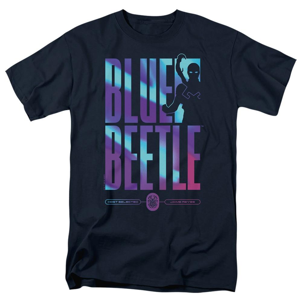 Blue Beetle - Hero Host - Adult Unisex Short Sleeve T-Shirt - Blue L