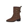 Women's Retro Western Ankle & Mid-Calf Cowboy Boots - New Winter 2025, Brown Coffee