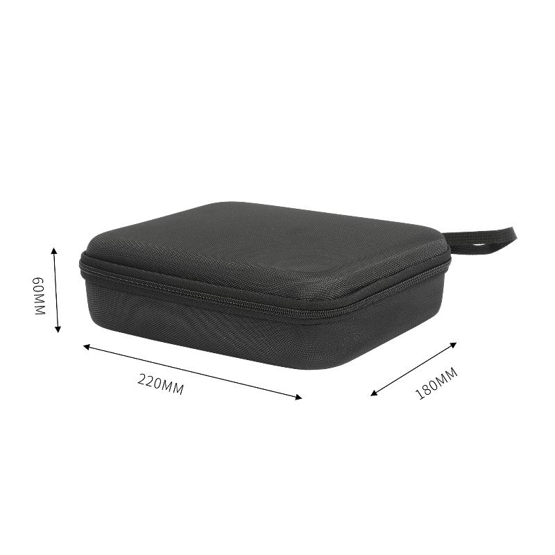 4/5/6/7/8 Compartments Adjustable Glasses Organizer, Portable Black Storage Bag Case For Travel, Sturdy Dividers Eyewear Box