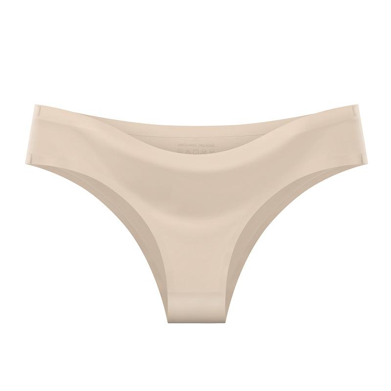 European And American Version Of Seamless One-piece Ice Silk Sexy Bikini Panties Ladies Mid-waist Breathable Briefs