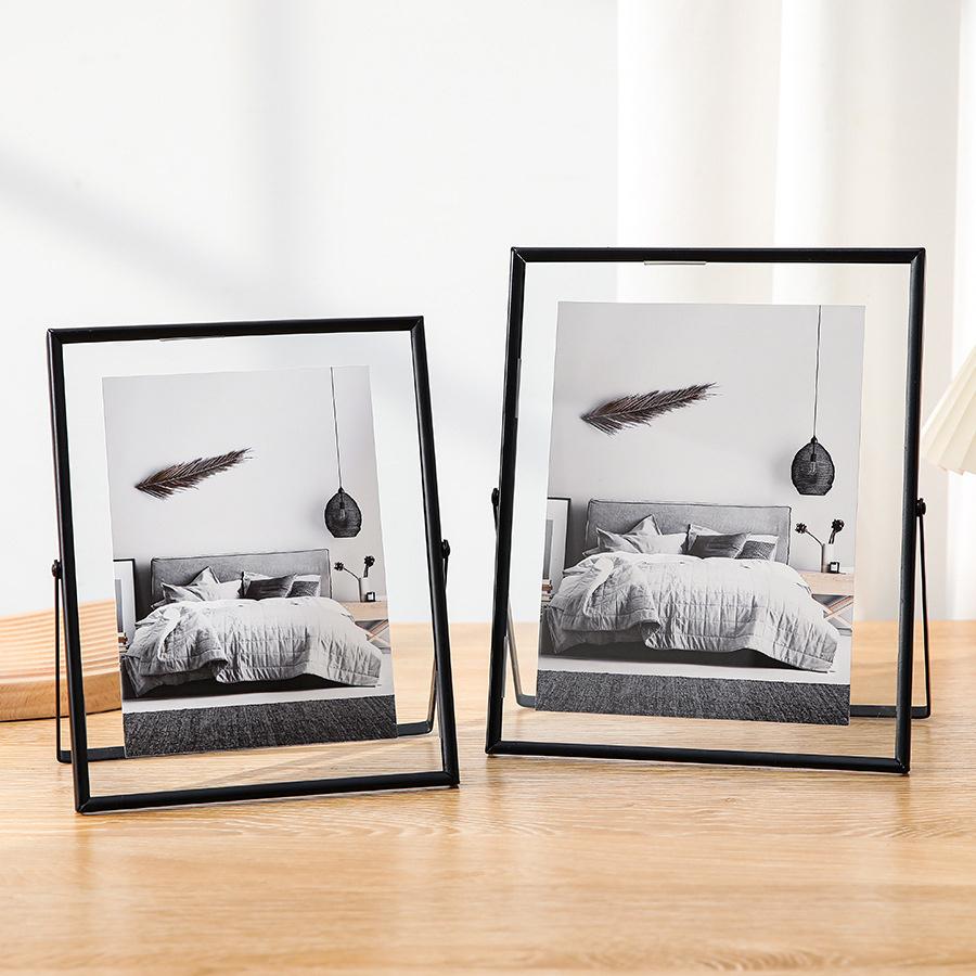 4 Inch Photo Frame Simple Style Transparent Acrylic Frames for DIY Handmade Pictures Christmas Gift Home Tabletop Decoration