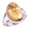 Natural Citrine Gemstone Handmade 925 Solid Sterling Silver Ring Size 6 K4Q37