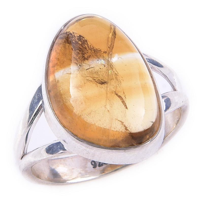 Natural Citrine Gemstone Handmade 925 Solid Sterling Silver Ring Size 6 K4Q37