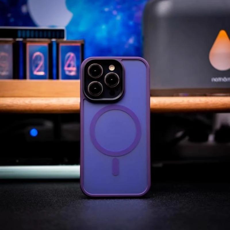 Applicable To Apple 15 Mobile Phone Case IPhone 17 ProMax Anti Fall Magsafe Magnetic Case 13pro Wireless Charging