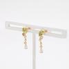 ESTELLE [Official] Women's K10 Yellow Gold Multicolor Drop Motif Earrings 0222-9371-0019-0000