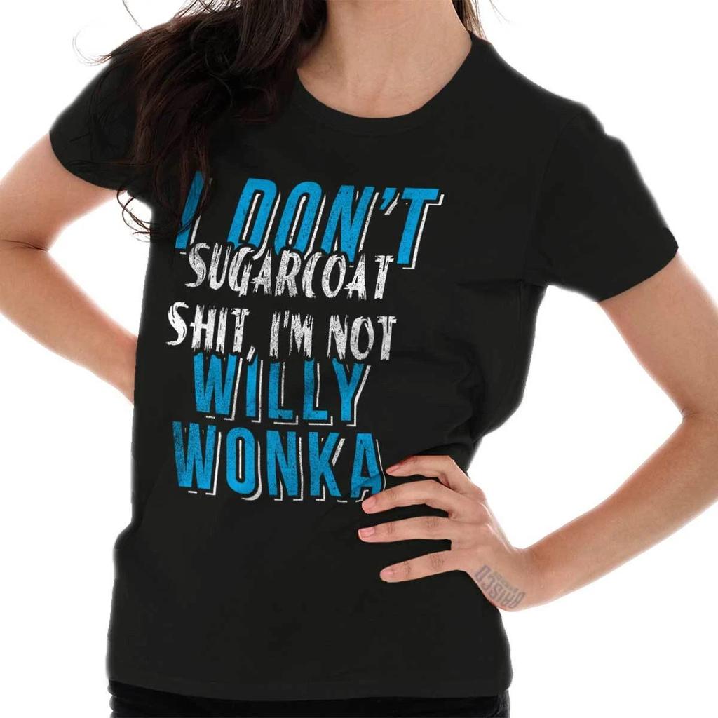 I Dont Sugarcoat S*** Funny Personality Rude Womens Short Sleeve Ladies 100% Cotton T-shirt Mens Womens Tees Top