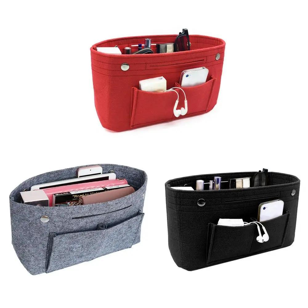 Simple Felt Handbag Insert Bag Bag Support Large Capacity Internal Bag Storage Organization Portable Purse Liner