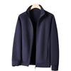Jacke Reißverschluss Strickjacke Sweatshirt Herren Stehkragen Fleece Einfarbig Lässige Fleecejacke