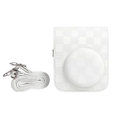 Leichte Kamera Umhänge-Crossbody-Tasche Schultergurt Schnalle Große Kapazität Kamera PU-Tasche für Mini12 Kameras Weiß