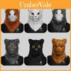 Adorable Máscara de Cabeza de Gato con Boca Abierta Para Fiestas de Halloween y Eventos de Disfraces
