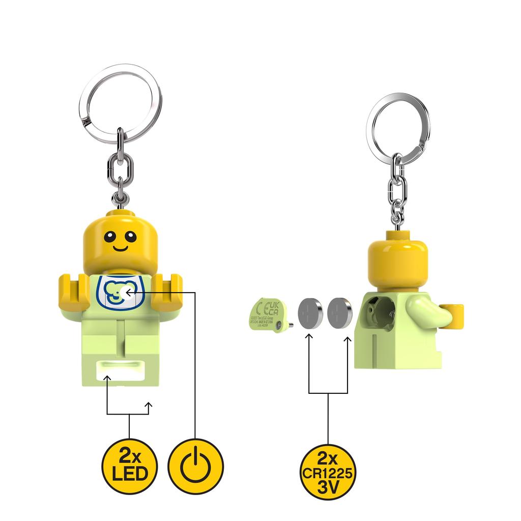 IQ Iconic Baby Keychain LED Keychain Light Building Blocks Toy Doll with Movable Joints Mini Figure