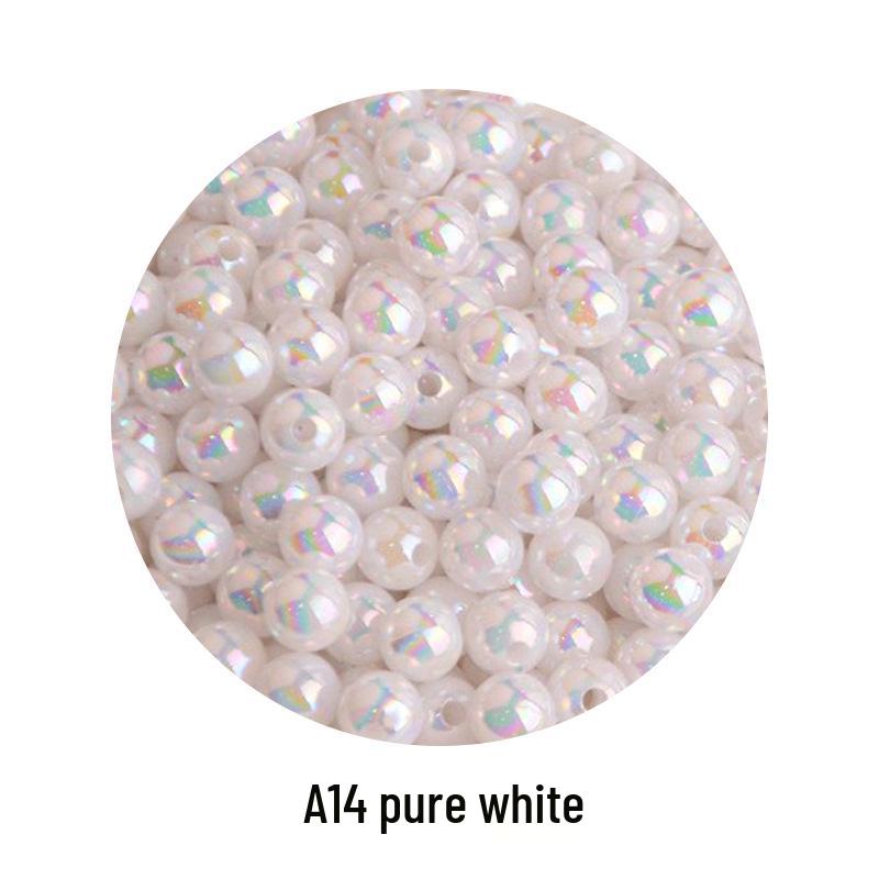 Iridescent AB Color Bubble Beads – Handmade for DIY Bracelets, Wedding Dress Accessories, and Imitation Pearls