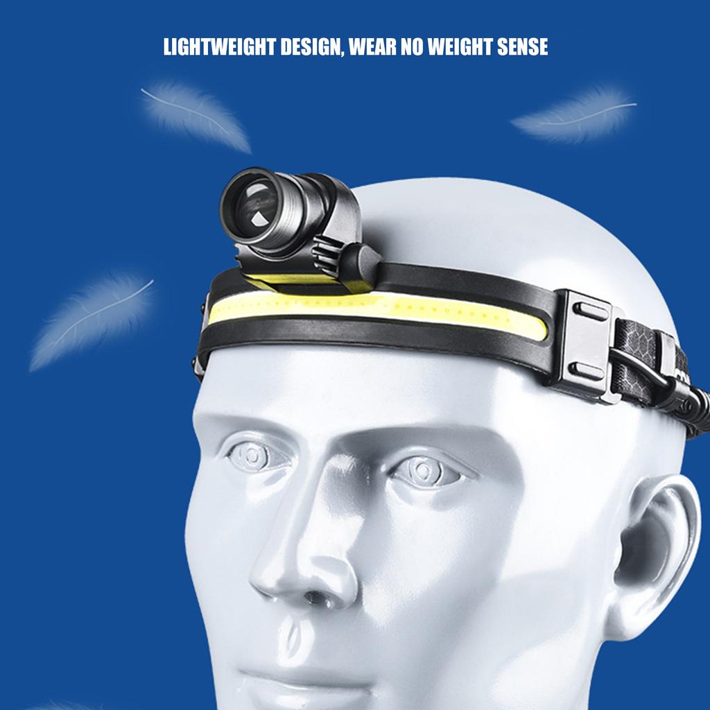 LED Induction Headlamp COB Multifunctional Headlight LED Mini Induction Headlamp Waterproof Camping Torch Head Lamp for Outdoors