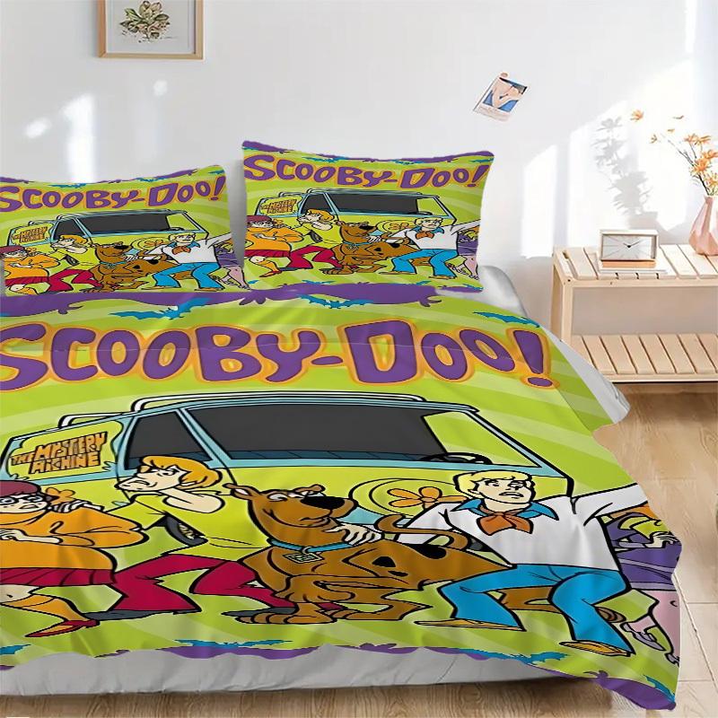 

Набор постельного белья Scooby-Doo из 3 предметов - Можно стирать в машине, Включает 1 пододеяльник и 2 наволочки, Наполнитель не входит в комплект, Всесезонный домашний декор для По 135x200cm