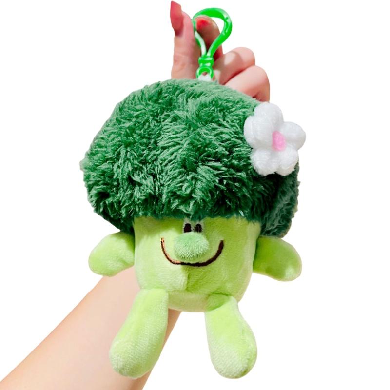 

Doll Vegetable Plush Keychain Cute Pendants Key Holder Decoration Bag Gift Charm Flower
