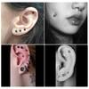 Stainless Steel Electroplated Multi-Color Ball Flat Base Lip Stud Jewelry