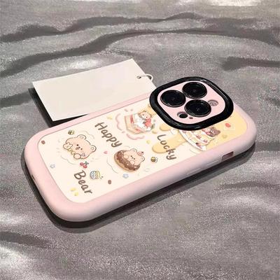 Für Apple 16promax Handyhülle Ölgemälde Kuchen Bär Malerei für IPhone15 Puff 13 Cartoon