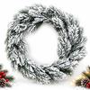 Snow-covered Christmas Wreath 30 Green Christmas Door Decoration