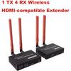 5.8G 300M Wireless HDMI-compatible Video Extender,1TX 4RX KVM Transmitter Receiver,4K 1080P IR Loop-Out for PC Laptop Projector Screen Display