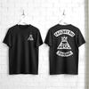 Fall Out Boy FOB Biker Logo Men's T Shirt Chicago Punk Rock Tee Crowned Volcano