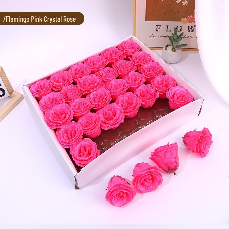 Rose Gold Crystal Glitter Blue Enchantress Flower Bouquet DIY Kit for Valentine's Day
