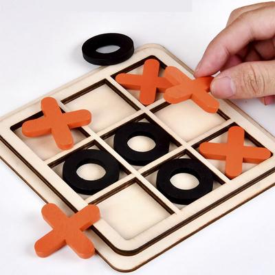 Drewniana zabawka Montessori Mini szachy Interaktywna łamigłówka Trening mózgu logiczny Zabawki edukacyjne dla dzieci