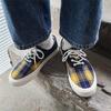 New Unisex Sneakers Ulzzang Canvas Shoes Retro Striped Plaid Casual Shoes Outdoor Sports Skateboard Shoes Flats Vulcanized Shoes