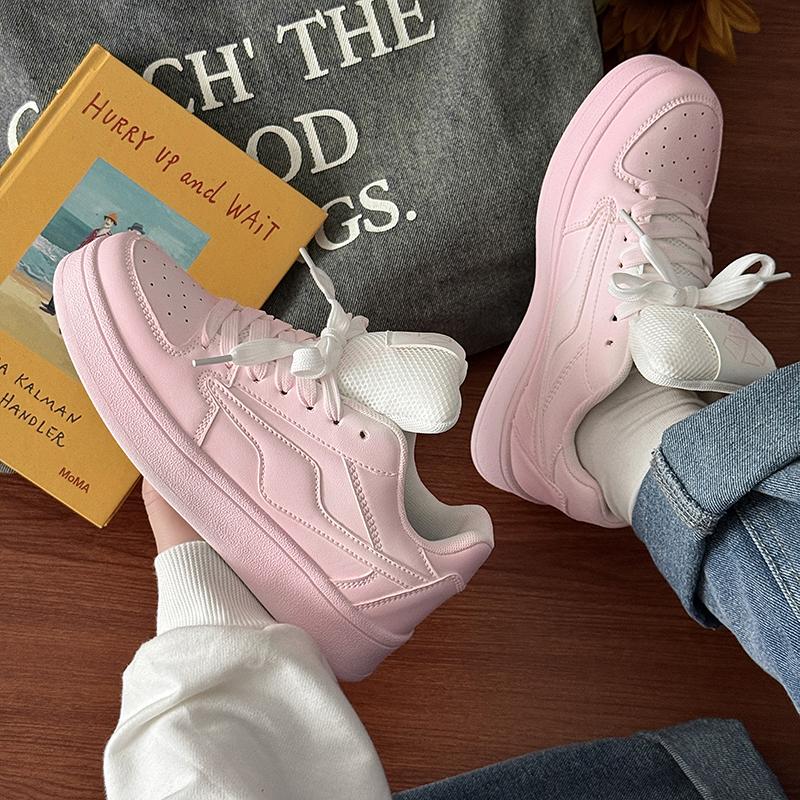 

Черные кожаные повседневные кроссовки мужские кеды унисекс вулканизированные кеды для скейтбординга спорт теннис уличный стиль студенческая пара низкие 35 розовый