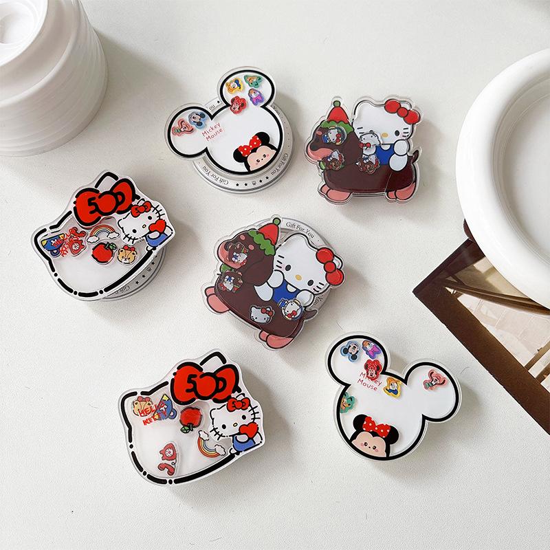 Korean Light Luxury Temperament Kt Rocking Music Simple And Small Magnetic Attraction Personality Cute Mobile Phone Holder Desktop Lazy Airbag