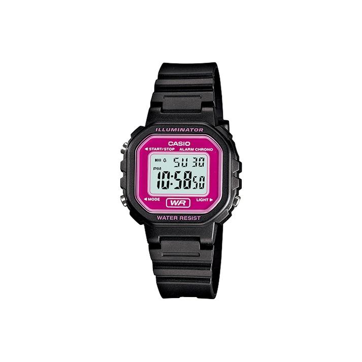 CASIO Women s YOUTH Pink Watch LA-20WH-4A LA-20WH-4A Pink Dial and Black Band