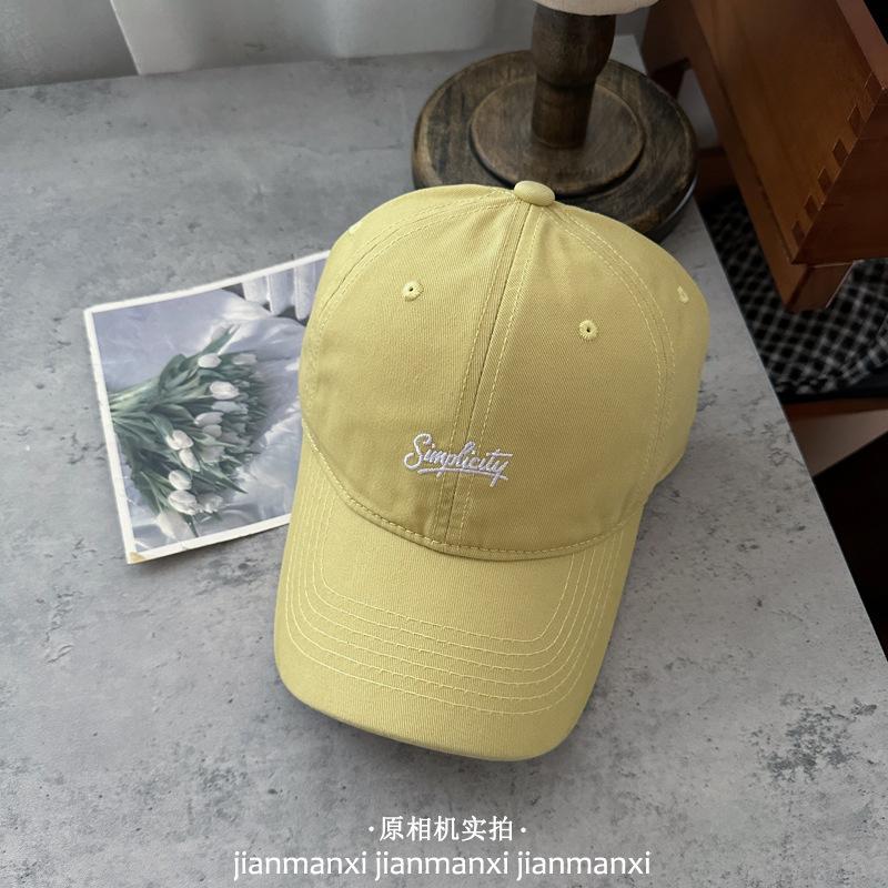 New simple letter embroidered baseball cap women's spring and summer small fresh thin hat sunshade cap