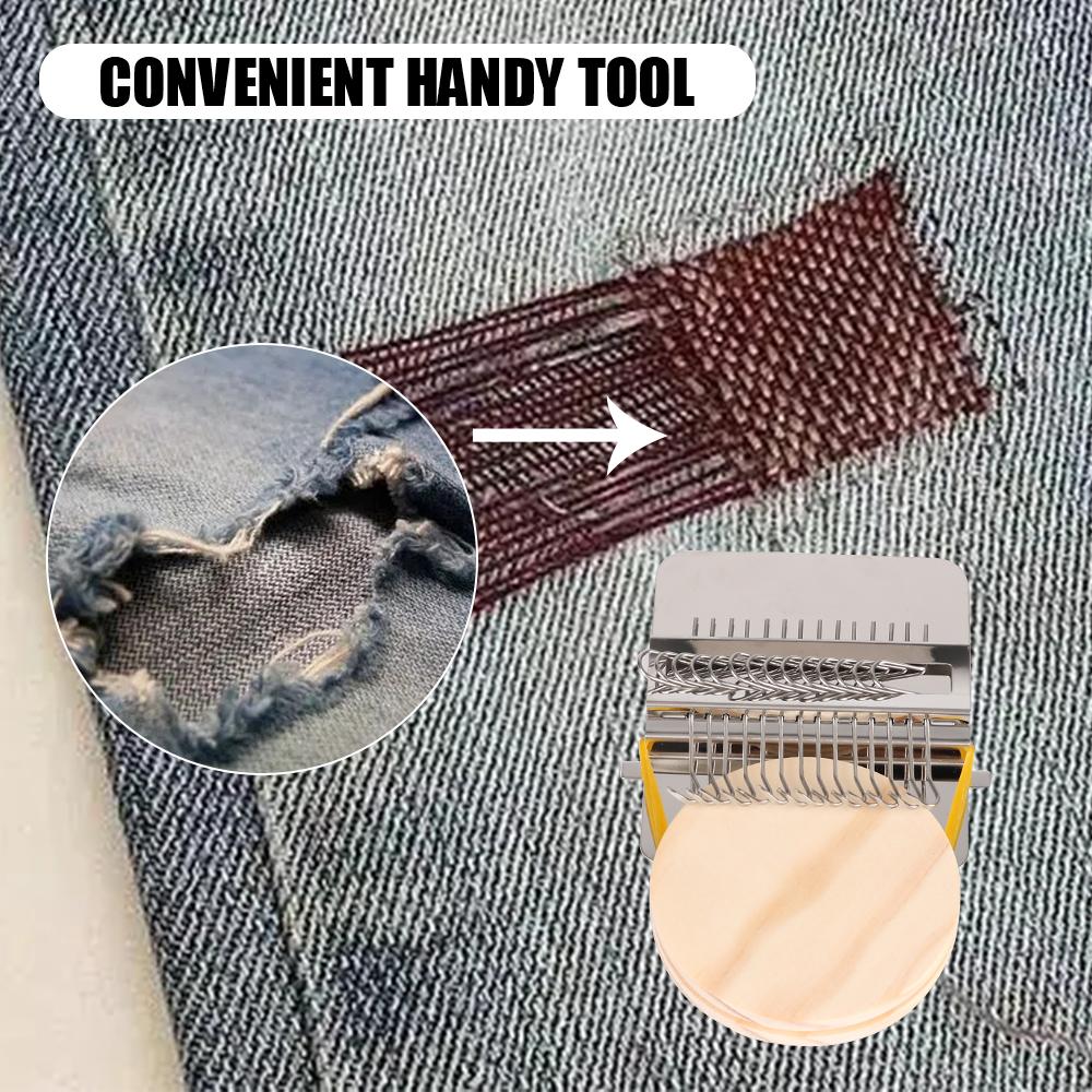 Knitting Tools Small Frame Small Loom Hand Tapestry Wood Loom Weaving Frame Darning Machine For Mending Clothes and JeansGood product